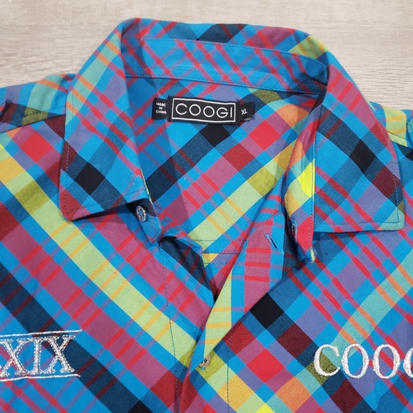 COOGI  button down silver thread XL - Picture 6 of 6